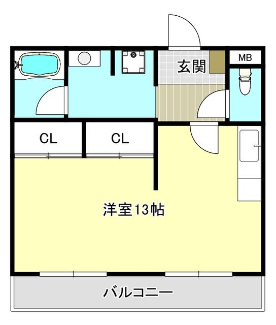 エムズコート(ワンルーム/3階)の間取り写真