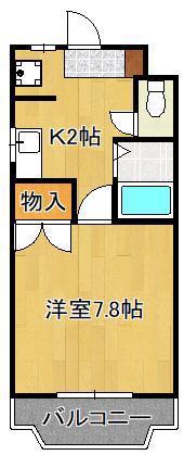 ETO BLDII(1K/4階)の間取り写真