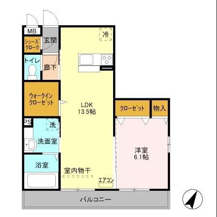 D-ROOM与野公園ROSEPARK(1LDK/2階)の間取り写真