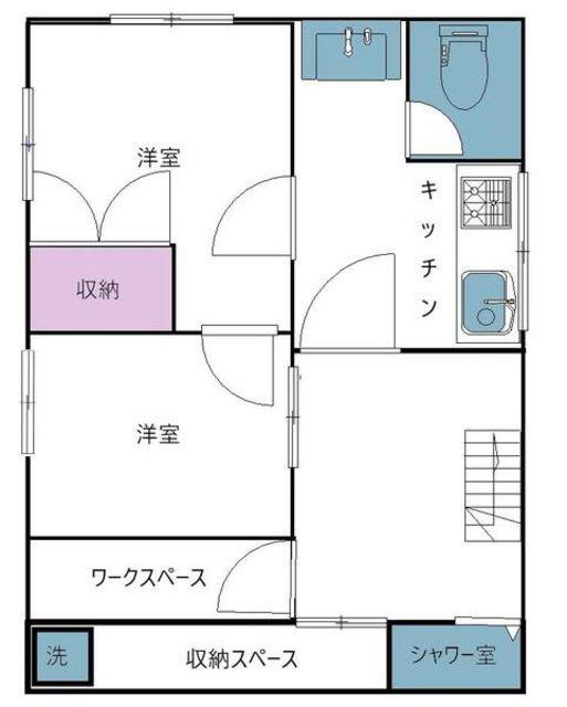 FUKUMOTO ビル(2K/3階)の間取り写真