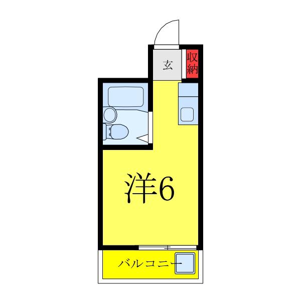 トップ赤羽第2(ワンルーム/3階)の間取り写真