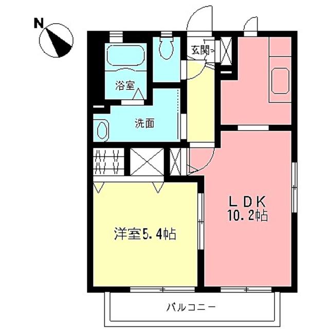 メゾン・ド・マルク(1LDK/1階)の間取り写真