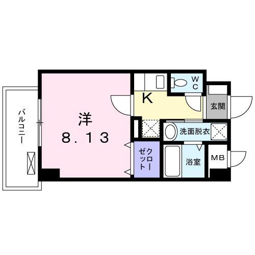ノイ東向島(1K/4階)の間取り写真