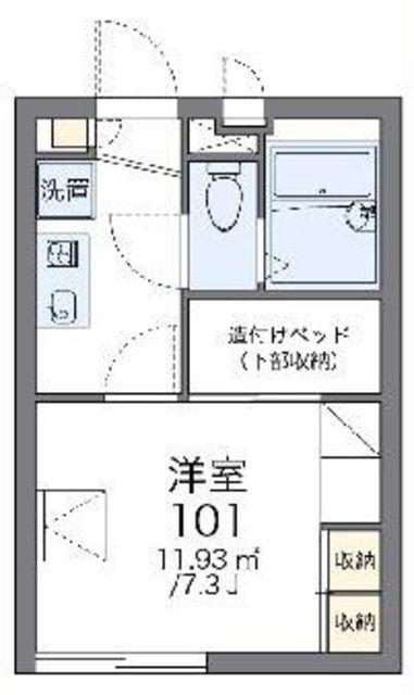 レオパレスフィンエアー(1K/3階)の間取り写真