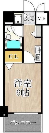 OHD今池(1K/3階)の間取り写真