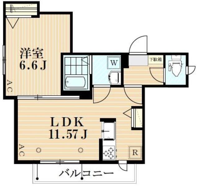 シェルパール阿佐谷(1LDK/2階)の間取り写真