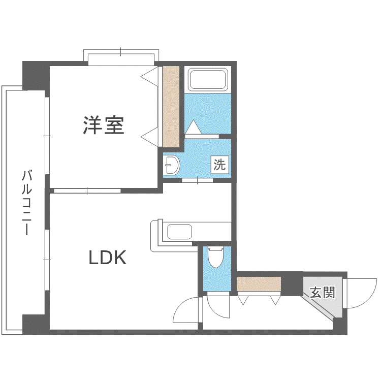 ノーザンパレス77(1LDK/7階)の間取り写真
