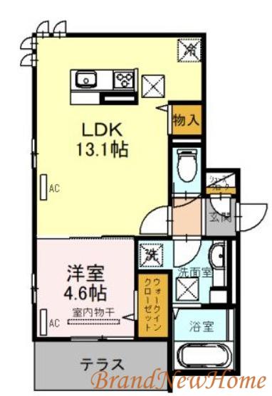 ラ メゾン ピック 中百舌鳥(1LDK/2階)の間取り写真