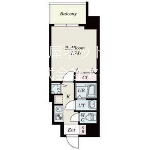 S-RESIDENCE緑橋駅前(1K/12階)の間取り写真