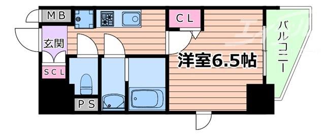 サンメゾンXV(1K/3階)の間取り写真