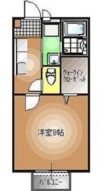 ミカハウス(1K/1階)の間取り写真