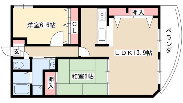 ECOREGALO(2LDK/3階)の間取り写真