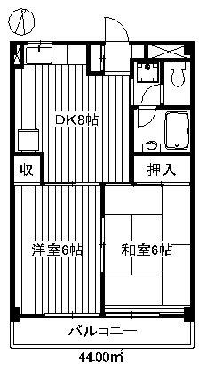 信栄ハイム(2DK/1階)の間取り写真