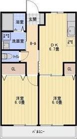 ＪＲ中央本線 春日井駅(ＪＲ) 徒歩47分 2階建 築25年(2DK/1階)の間取り写真
