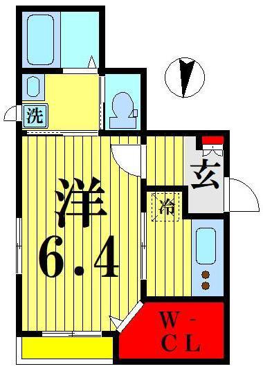 ヴェラハウス向島(1K/2階)の間取り写真