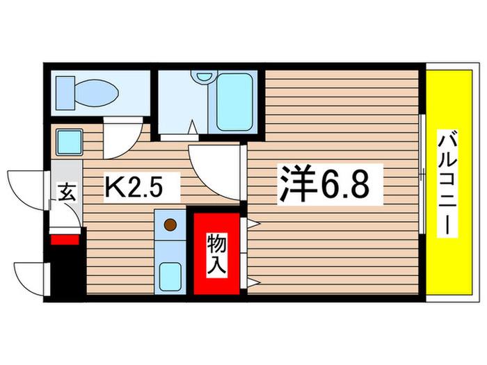 アスタリスク日吉(1K/1階)の間取り写真