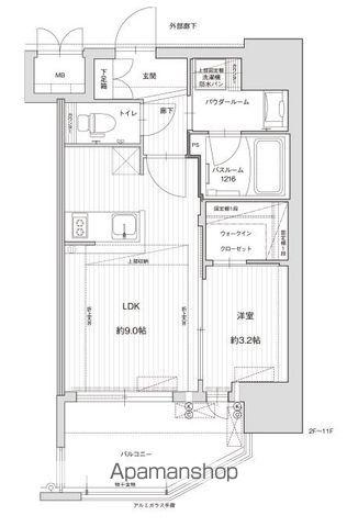 グランフォーレ六本松スタイル(1LDK/14階)の間取り写真