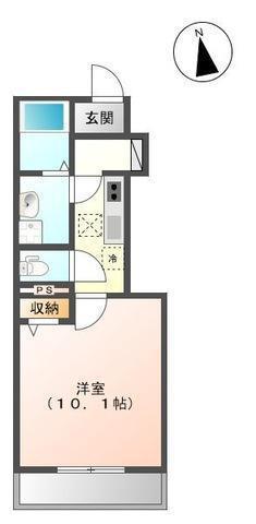 アリディファルコII(1K/1階)の間取り写真