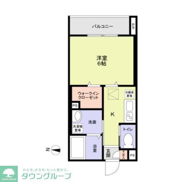 GARDEN TERRACE イースト(1K/1階)の間取り写真