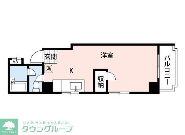 PLENDY春日部(ワンルーム/6階)の間取り写真