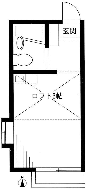 MSコーポ(ワンルーム/1階)の間取り写真