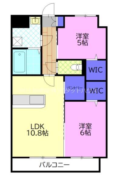Y&MフレンドⅠ(2LDK/4階)の間取り写真