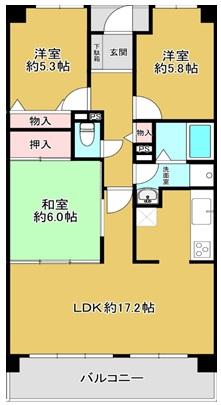 COCORO南楠葉(3LDK/2階)の間取り写真