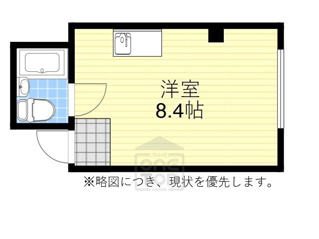 JPアパートメント吹田6(ワンルーム/2階)の間取り写真