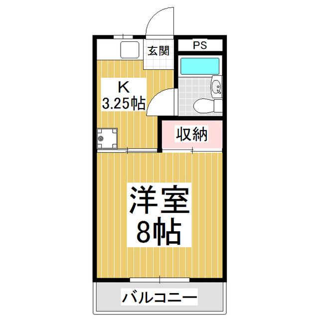 ハイシティー(1K/5階)の間取り写真