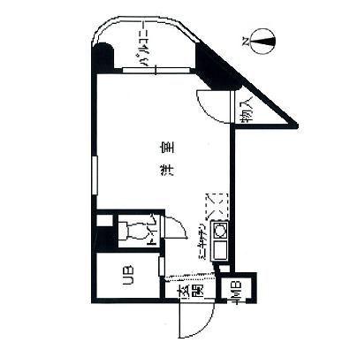 ライベストコート南福岡(ワンルーム/4階)の間取り写真