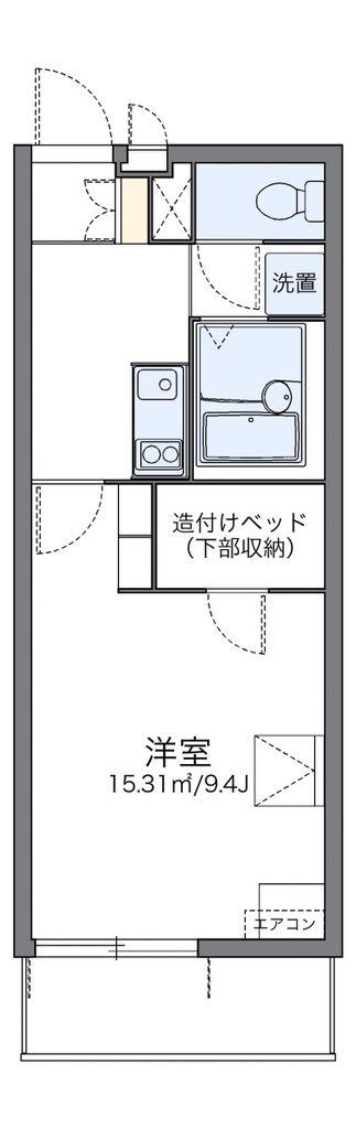 レオパレスボンジュルネ(1K/3階)の間取り写真
