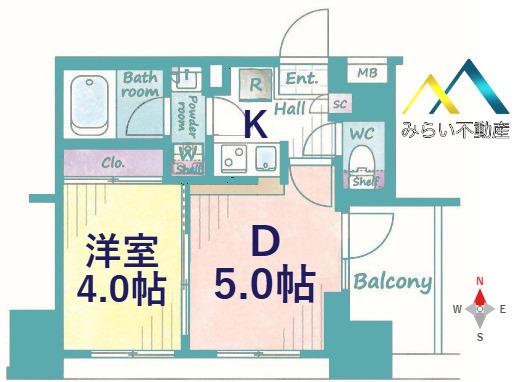 ガーラ・プレシャス川崎西口(1DK/11階)の間取り写真
