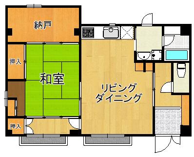 ベルガーデン(1LDK/1階)の間取り写真