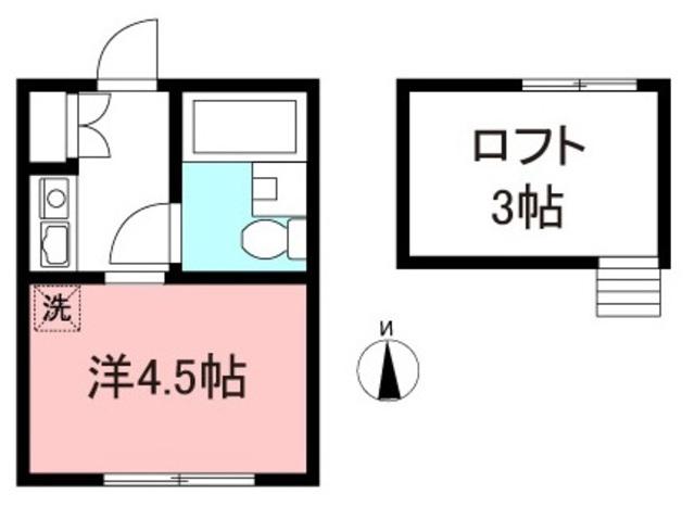中原セントアークスN棟(1K/1階)の間取り写真