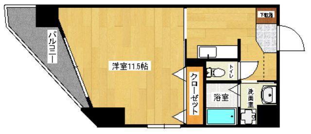 A-FIVE(1K/2階)の間取り写真