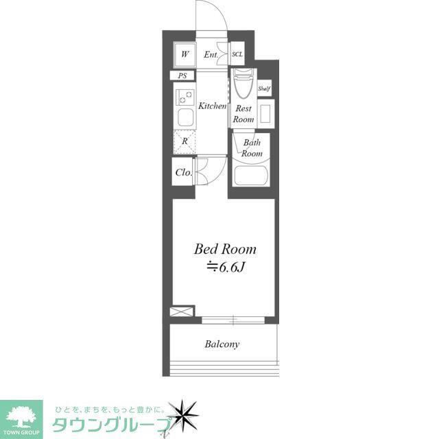 ストーリア市川行徳(1K/1階)の間取り写真