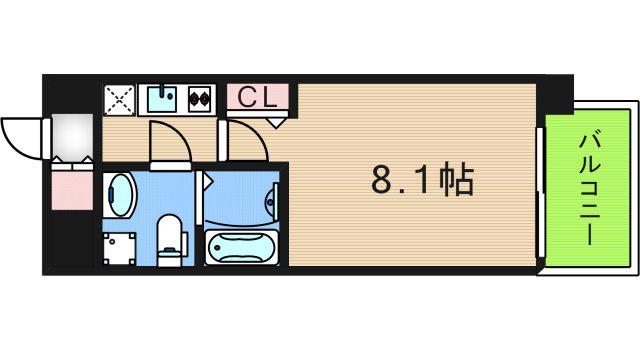 FDS WILL KOHAMA(1K/2階)の間取り写真