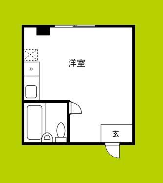 フローラハイツ千代崎(ワンルーム/2階)の間取り写真