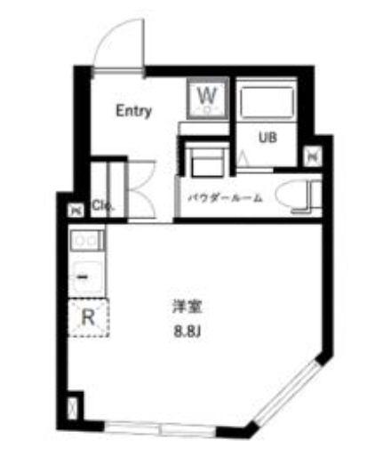 オーキッドレジデンス代々木(ワンルーム/3階)の間取り写真