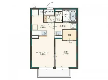ＪＲ上越線 新前橋駅 徒歩7分 3階建 築12年(1LDK/2階)の間取り写真