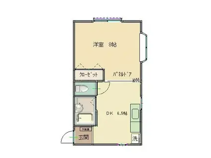 グリーンハイツ(1DK/1階)の間取り写真