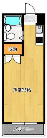 メゾンイトセII(ワンルーム/3階)の間取り写真