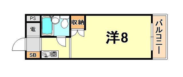 どみとりーときわ(ワンルーム/1階)の間取り写真