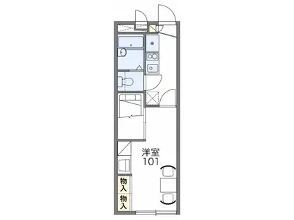 レオパレス高木(1K/2階)の間取り写真