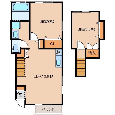 パールメゾン(2LDK/1階)の間取り写真