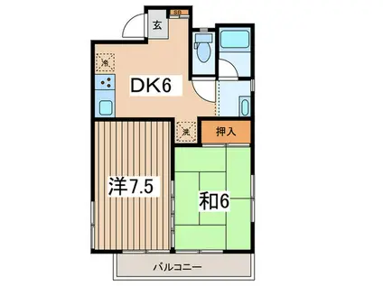 ますみマンション(2DK/2階)の間取り写真