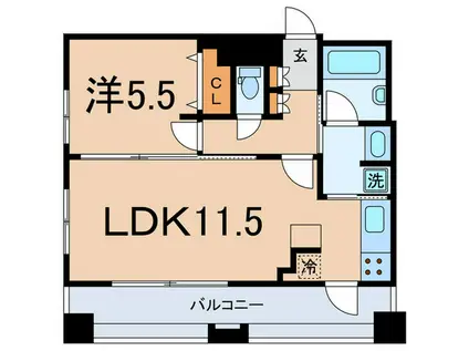 レジディア文京音羽II(1LDK/7階)の間取り写真