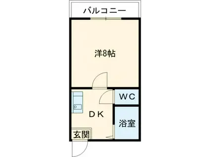 シャインコスモマンション(1DK/3階)の間取り写真