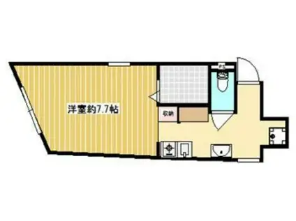 バウムハウス赤塚(ワンルーム/1階)の間取り写真
