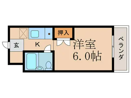 プレステージ御陵(1K/4階)の間取り写真